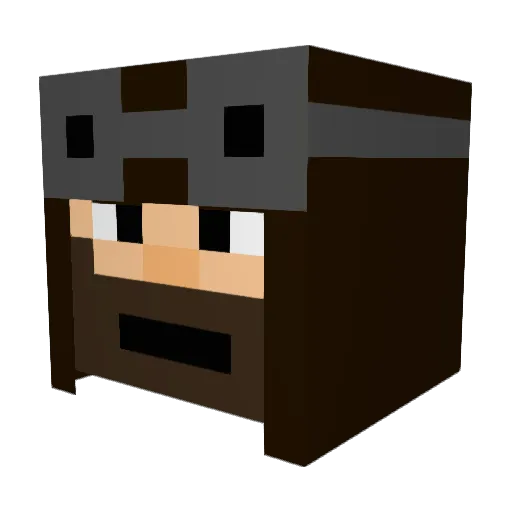 arrebentabilhas Minecraft avatar head, 3D render