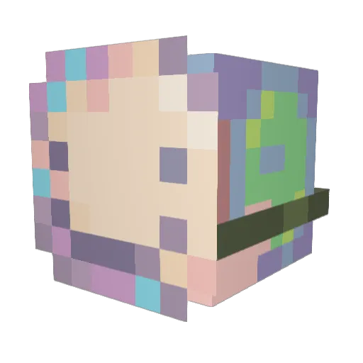 arredondete Minecraft avatar head, 3D render