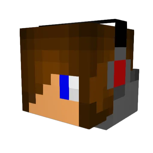 arrive765 Minecraft avatar head, 3D render