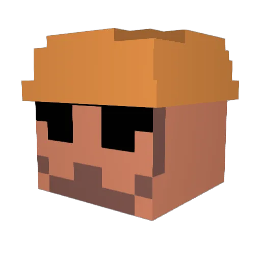 arrogantGlitch Minecraft avatar head, 3D render