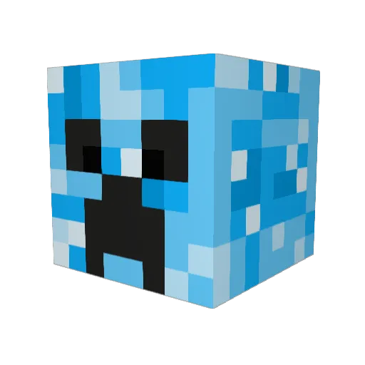 arrow_man_13 Minecraft avatar head, 3D render