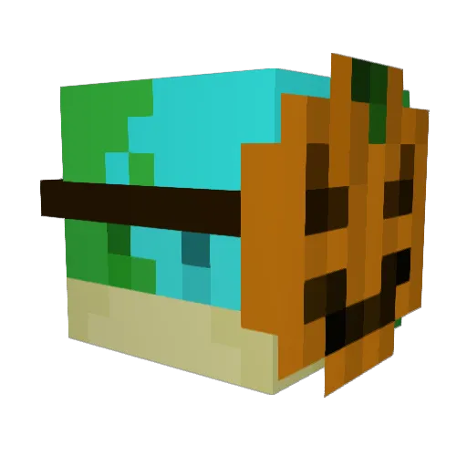 arrowkiddie Minecraft avatar head, 3D render