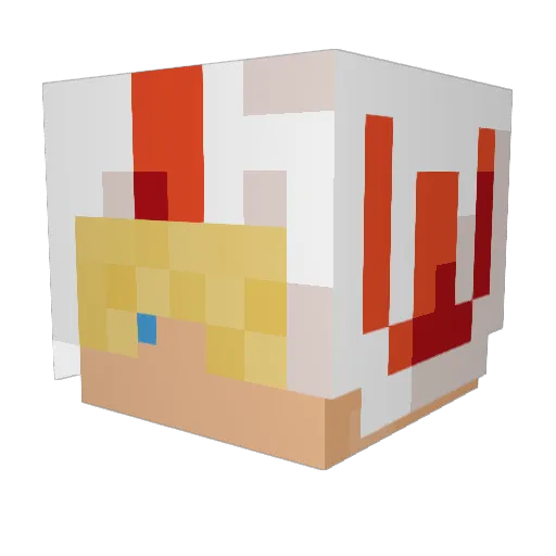 arrowpt02 Minecraft avatar head, 3D render