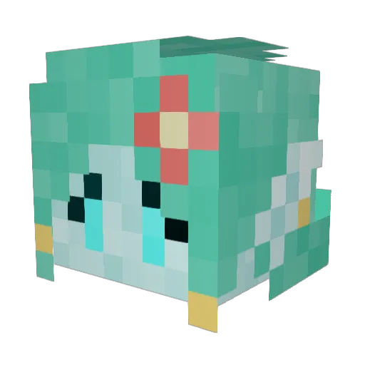 arrowtit Minecraft avatar head, 3D render