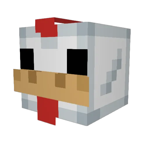 arrzrt Minecraft avatar head, 3D render