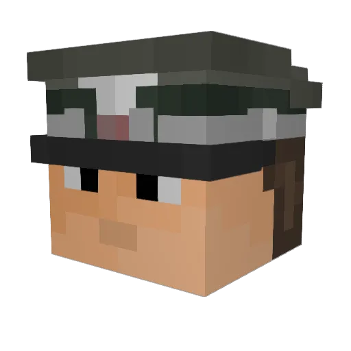 ars_ne Minecraft avatar head, 3D render