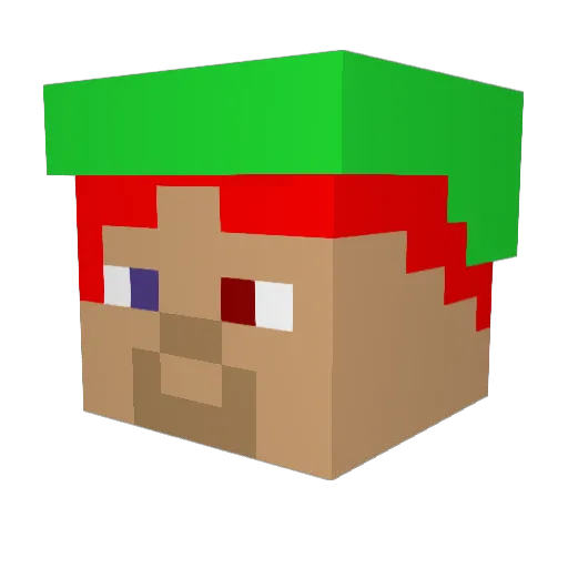 arsenijg Minecraft avatar head, 3D render