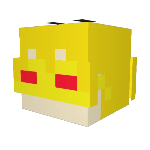 arslily Minecraft avatar head, 3D render