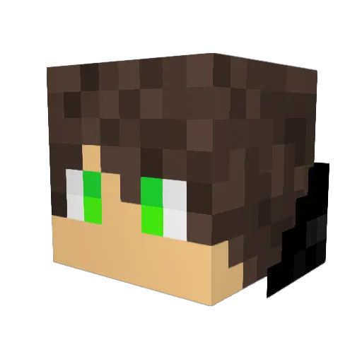 arslug Minecraft avatar head, 3D render