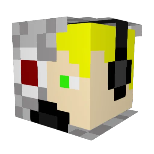 arsonous Minecraft avatar head, 3D render