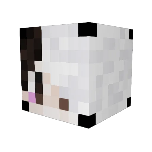 art_UFO Minecraft avatar head, 3D render