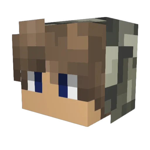 artack10 Minecraft avatar head, 3D render