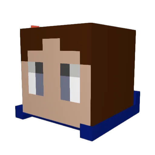 artamona Minecraft avatar head, 3D render