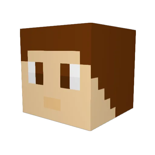 artaoss Minecraft avatar head, 3D render
