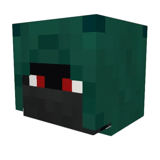 arterial Minecraft avatar head, 3D render