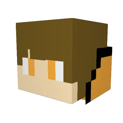 artfoxmaxXD Minecraft avatar head, 3D render