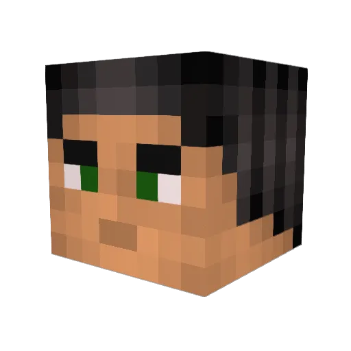 arthjan Minecraft avatar head, 3D render