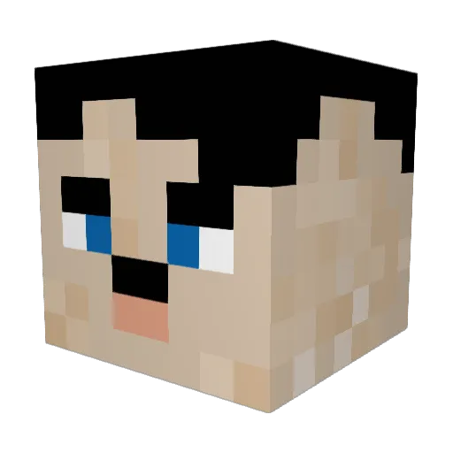 arthur200816 Minecraft avatar head, 3D render