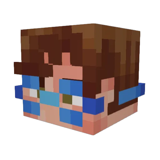 arthurdotcom Minecraft avatar head, 3D render