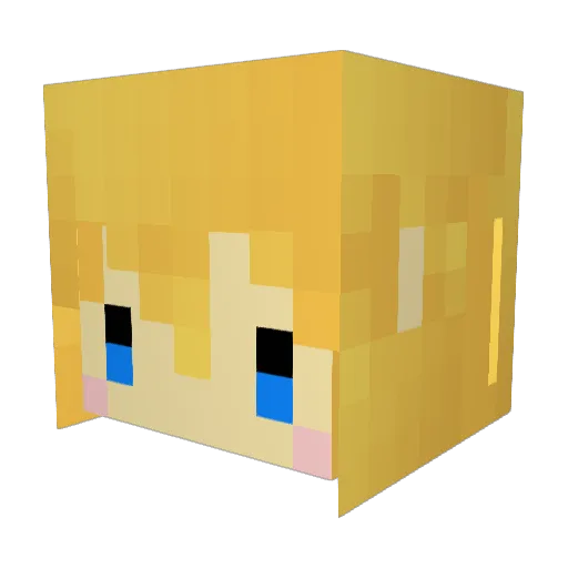 arthurguu Minecraft avatar head, 3D render