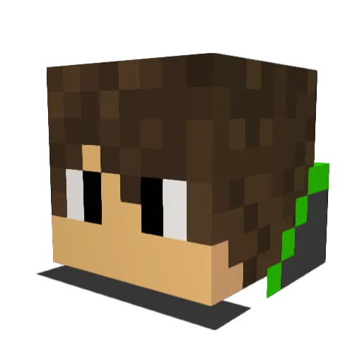 arthurluke100 Minecraft avatar head, 3D render