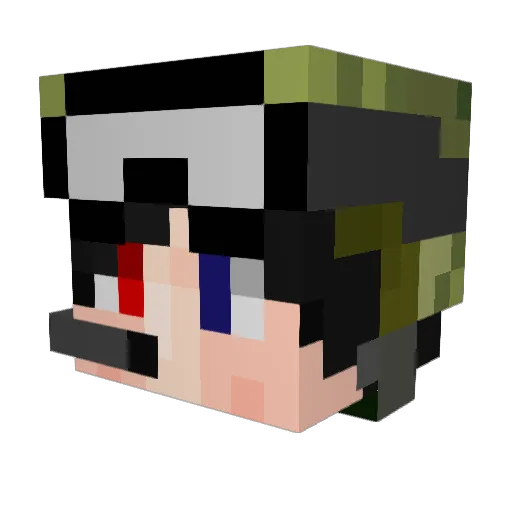 arthurwinston Minecraft avatar head, 3D render