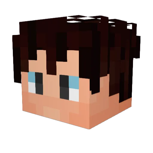 arthuzila Minecraft avatar head, 3D render