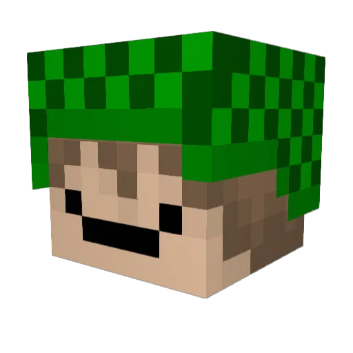 articcanine Minecraft avatar head, 3D render