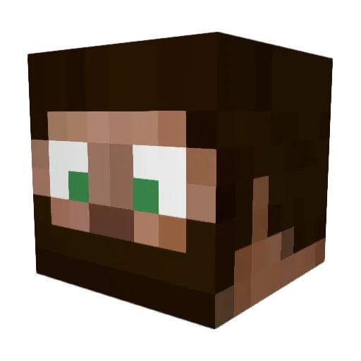 artician Minecraft avatar head, 3D render