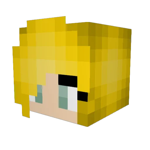 artifem Minecraft avatar head, 3D render