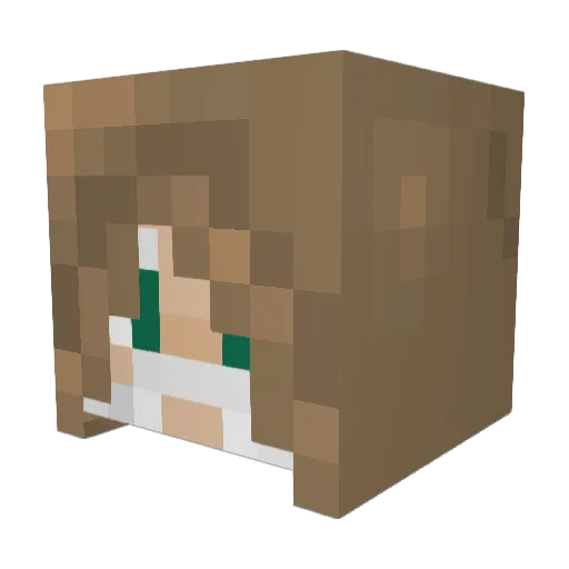 artificialTM Minecraft avatar head, 3D render