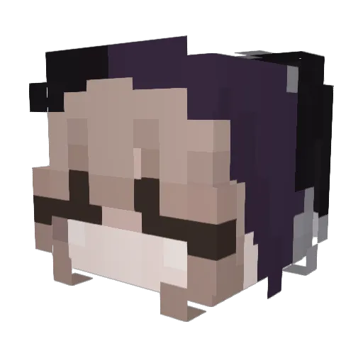 artificial_redd Minecraft avatar head, 3D render