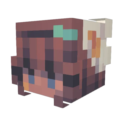 artifull Minecraft avatar head, 3D render