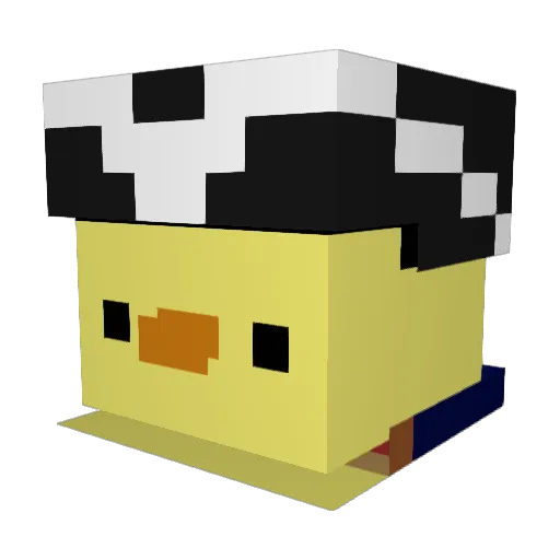artisanbamboo Minecraft avatar head, 3D render