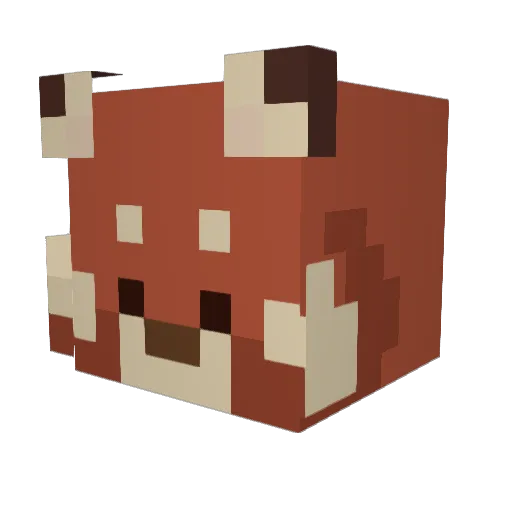 artisticyn Minecraft avatar head, 3D render