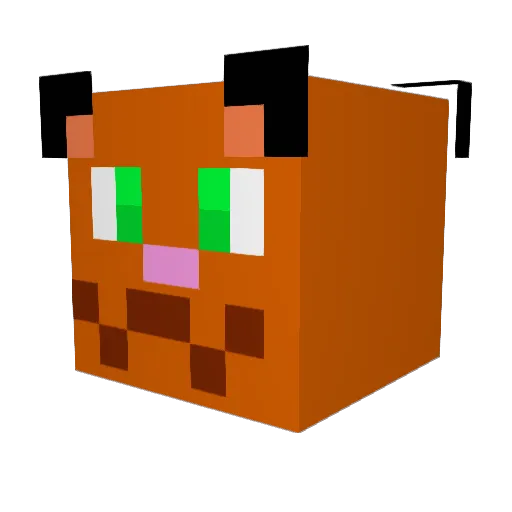 artistigirl Minecraft avatar head, 3D render
