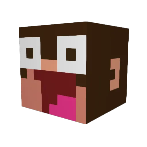 artistmonky Minecraft avatar head, 3D render