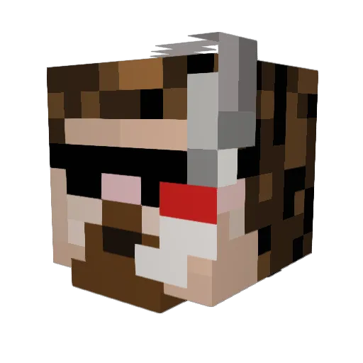 artos Minecraft avatar head, 3D render