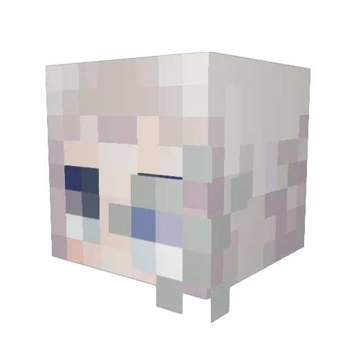 artsyBalder Minecraft avatar head, 3D render