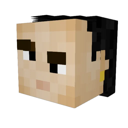 arturcic Minecraft avatar head, 3D render