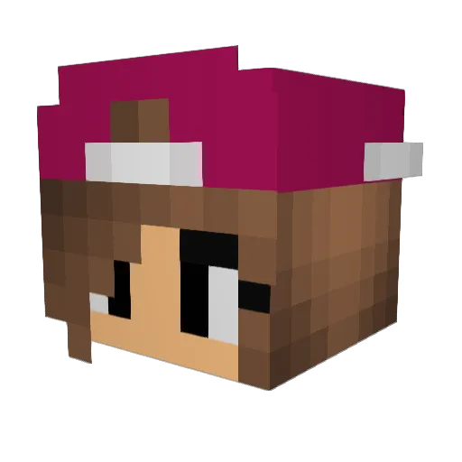 arturpjm Minecraft avatar head, 3D render