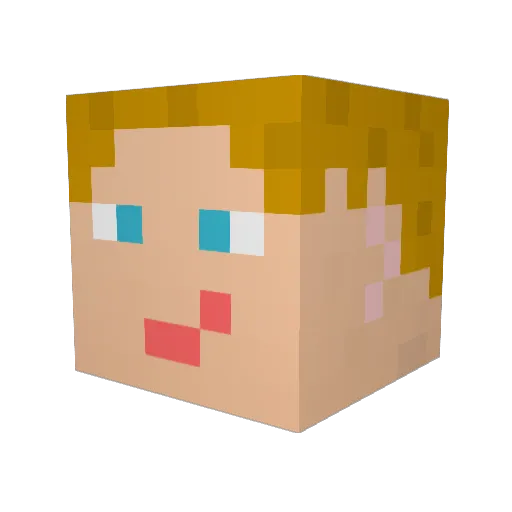 artwork_85 Minecraft avatar head, 3D render