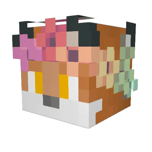 artxmic Minecraft avatar head, 3D render