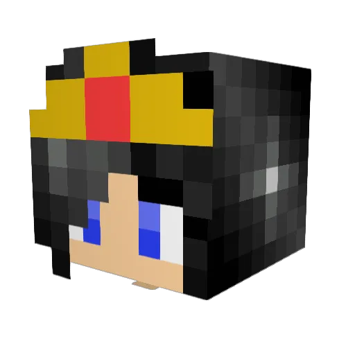 arty_kid Minecraft avatar head, 3D render