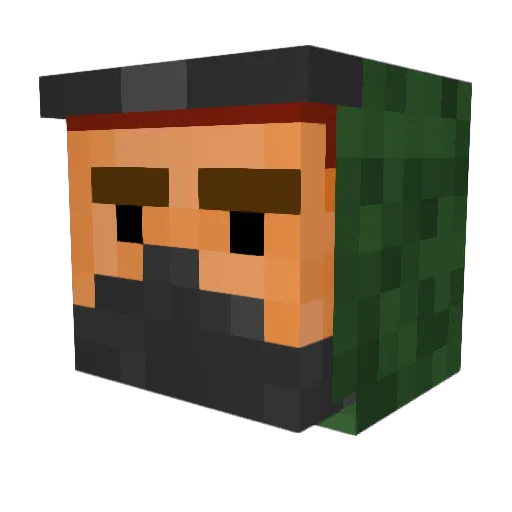 artyomcorvo Minecraft avatar head, 3D render