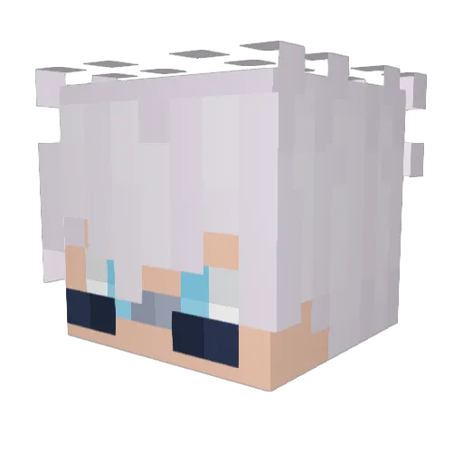 aruccA Minecraft avatar head, 3D render