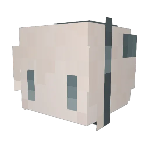 arufred Minecraft avatar head, 3D render