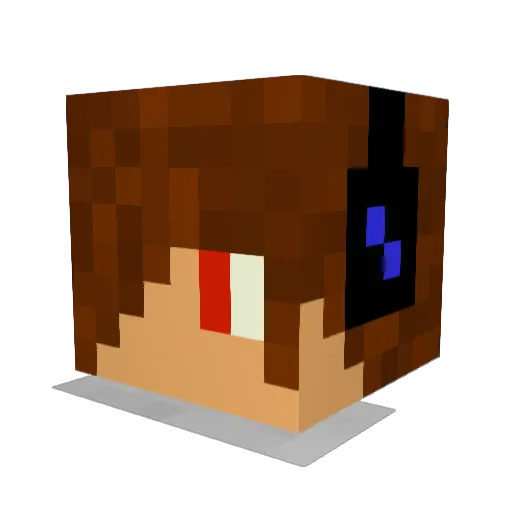 aruku7 Minecraft avatar head, 3D render