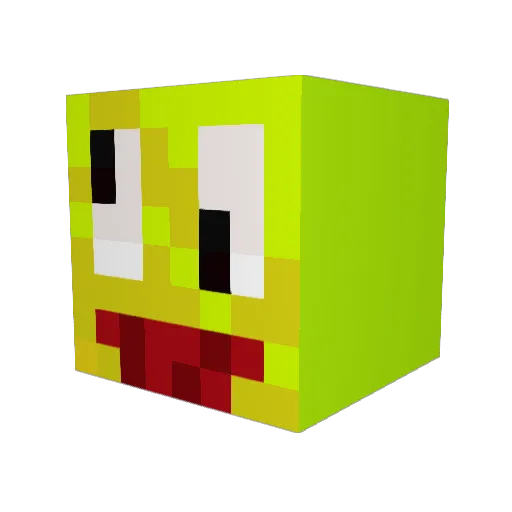 aruma4444 Minecraft avatar head, 3D render