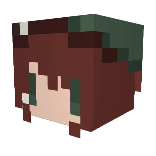 aruma_nr Minecraft avatar head, 3D render